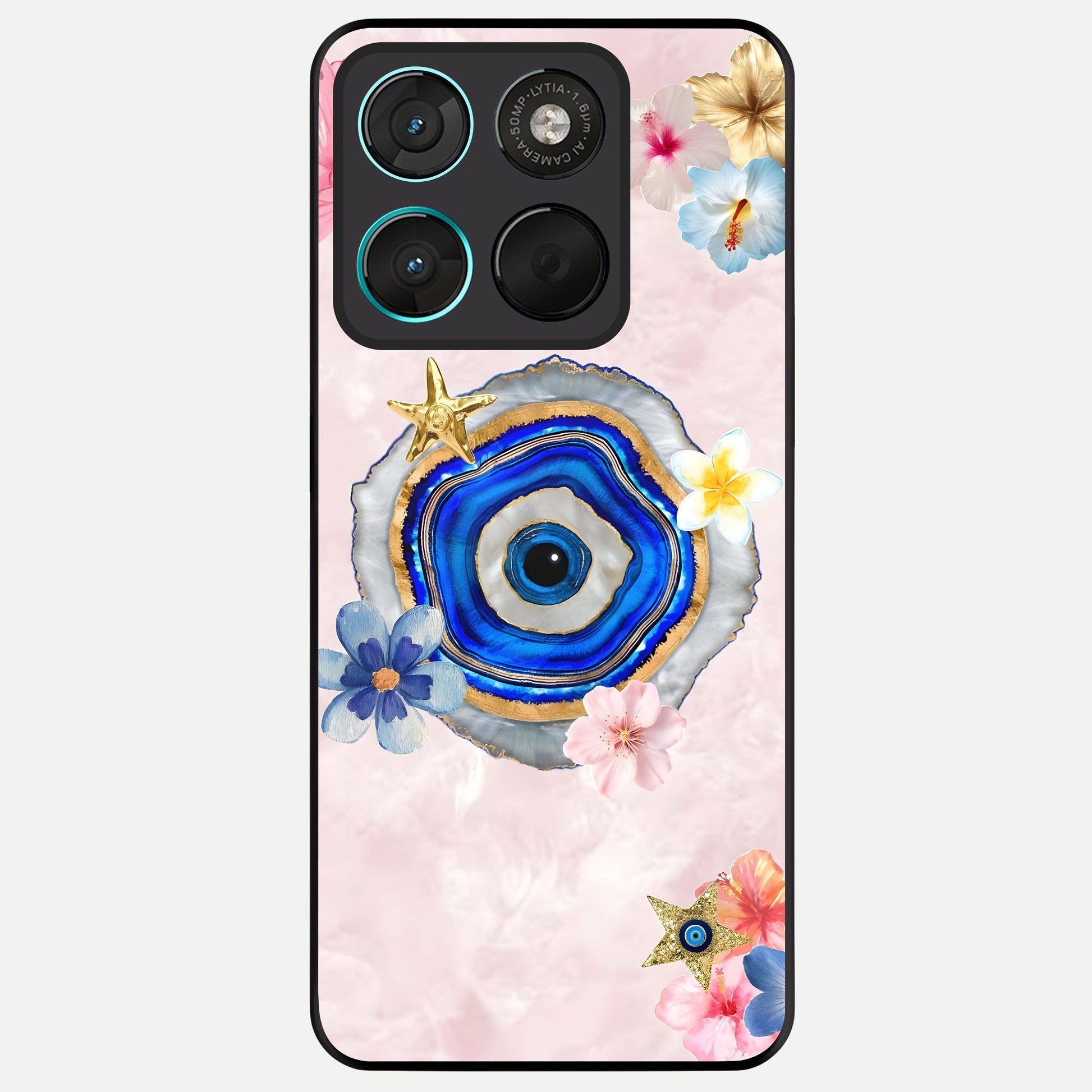  Divine Aura Bloom Glass Case For Moto G57 Power back cover – full design glossy printed glass finish