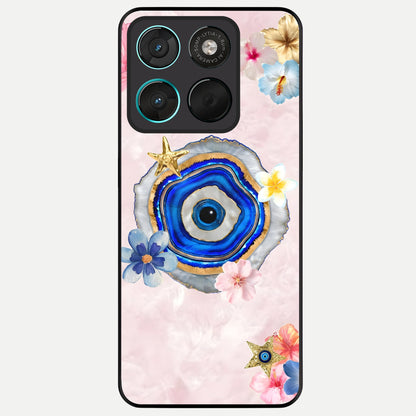 Divine Aura Bloom Glass Case For Moto G57 Power back cover – full design glossy printed glass finish