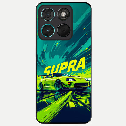  Electric Supra Thunder Glass Case For Moto G57 Power back cover – full design glossy printed glass finish
