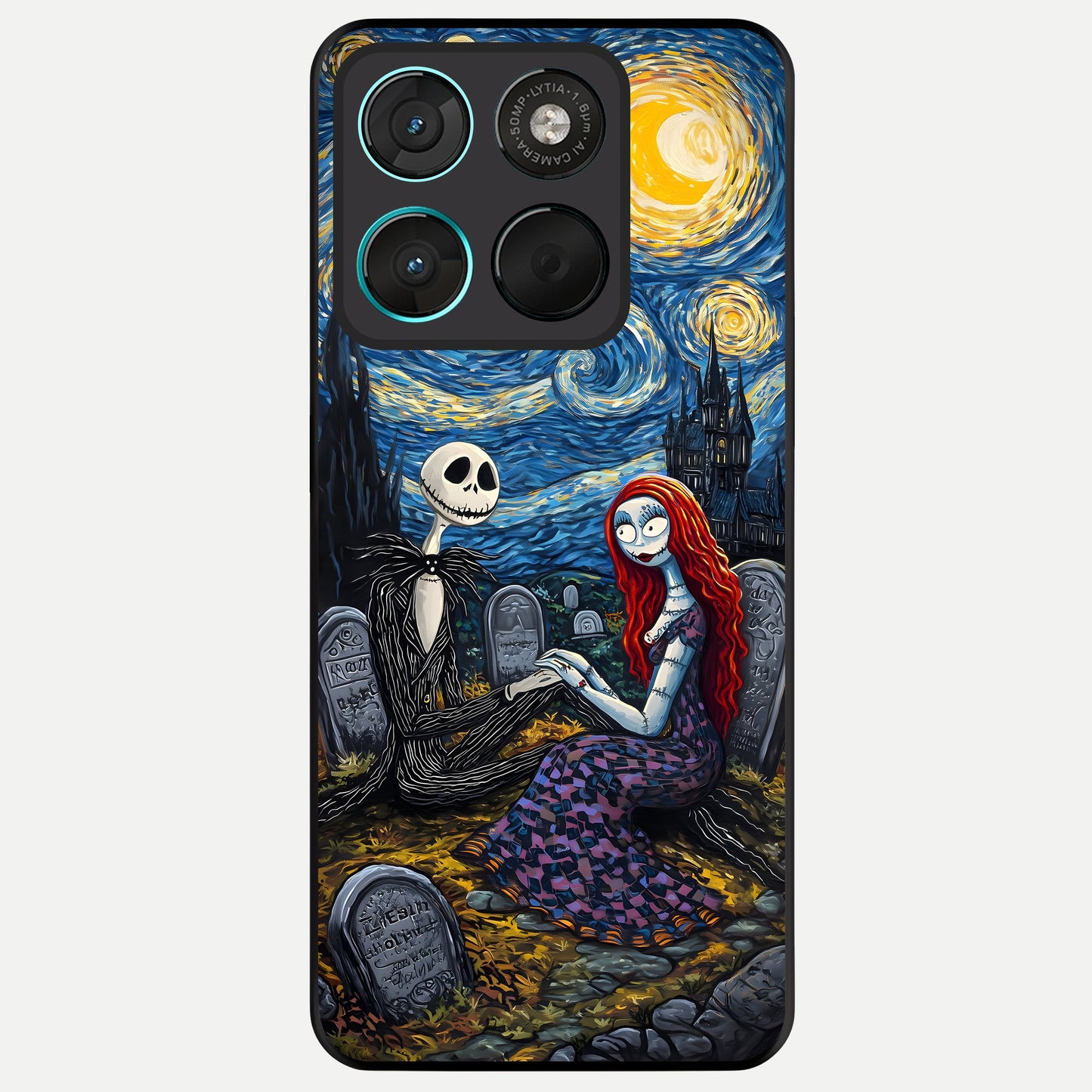  Eternal Night Love Glass Case For Moto G57 Power back cover – full design glossy printed glass finish