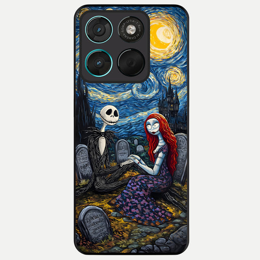  Eternal Night Love Glass Case For Moto G57 Power back cover – full design glossy printed glass finish