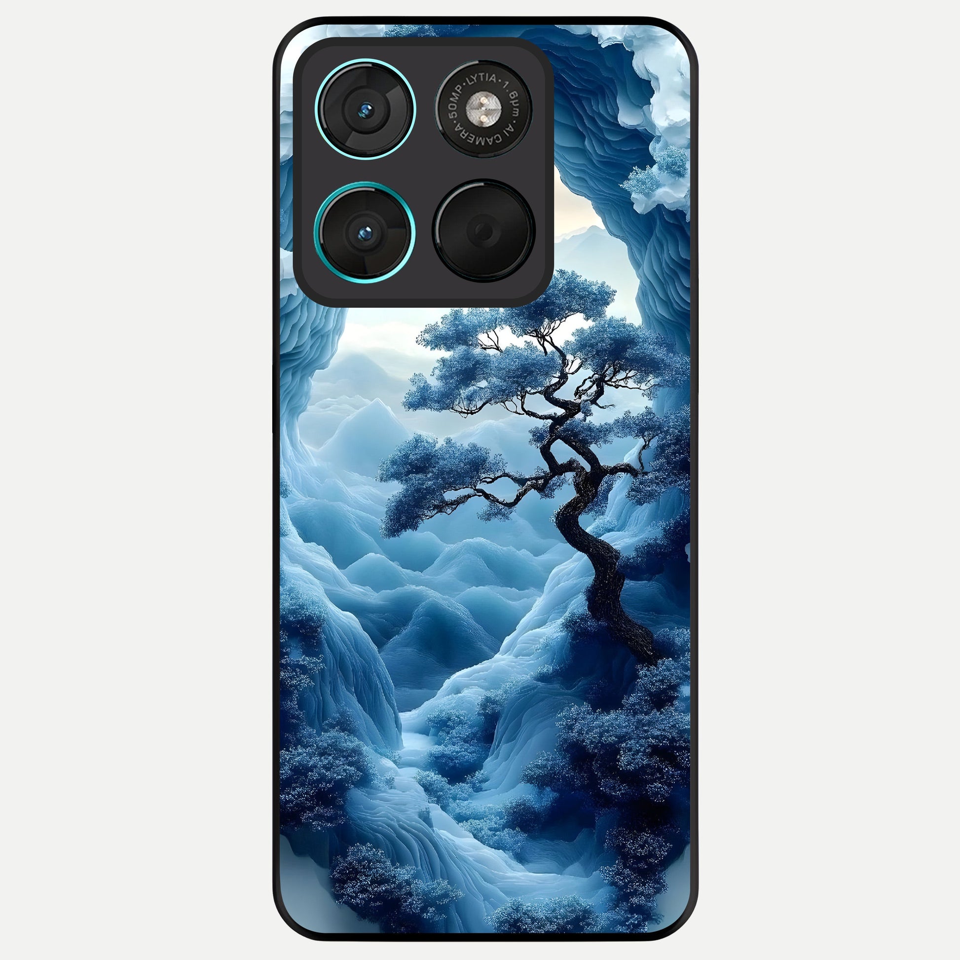  Frozen Serenity Gate Glass Case For Moto G57 Power back cover – full design glossy printed glass finish