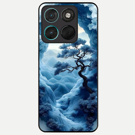  Frozen Serenity Gate Glass Case For Moto G57 Power back cover – full design glossy printed glass finish