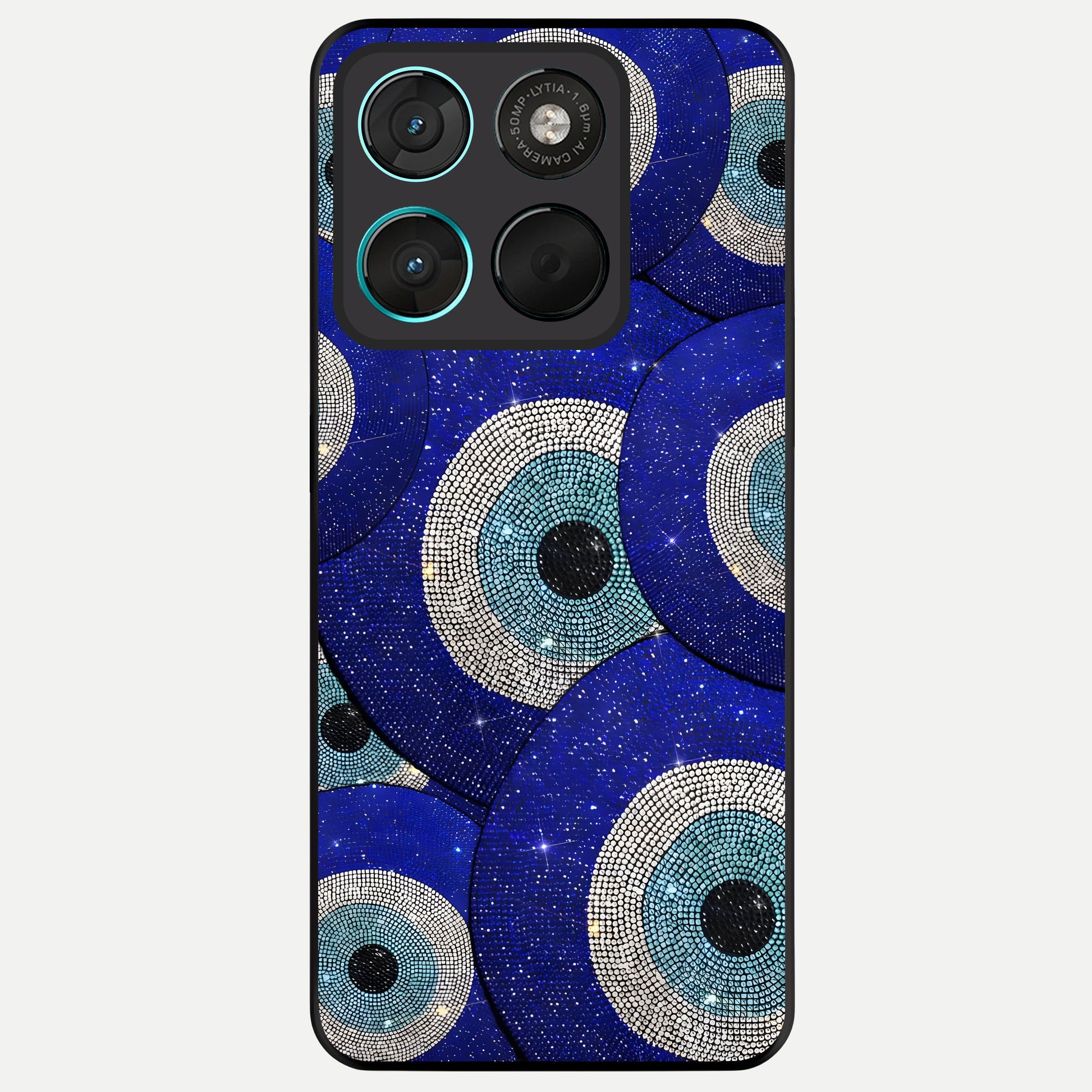  Galaxy Eye Flow Glass Case For Moto G57 Power back cover – full design glossy printed glass finish