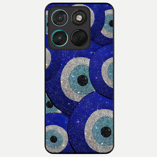  Galaxy Eye Flow Glass Case For Moto G57 Power back cover – full design glossy printed glass finish