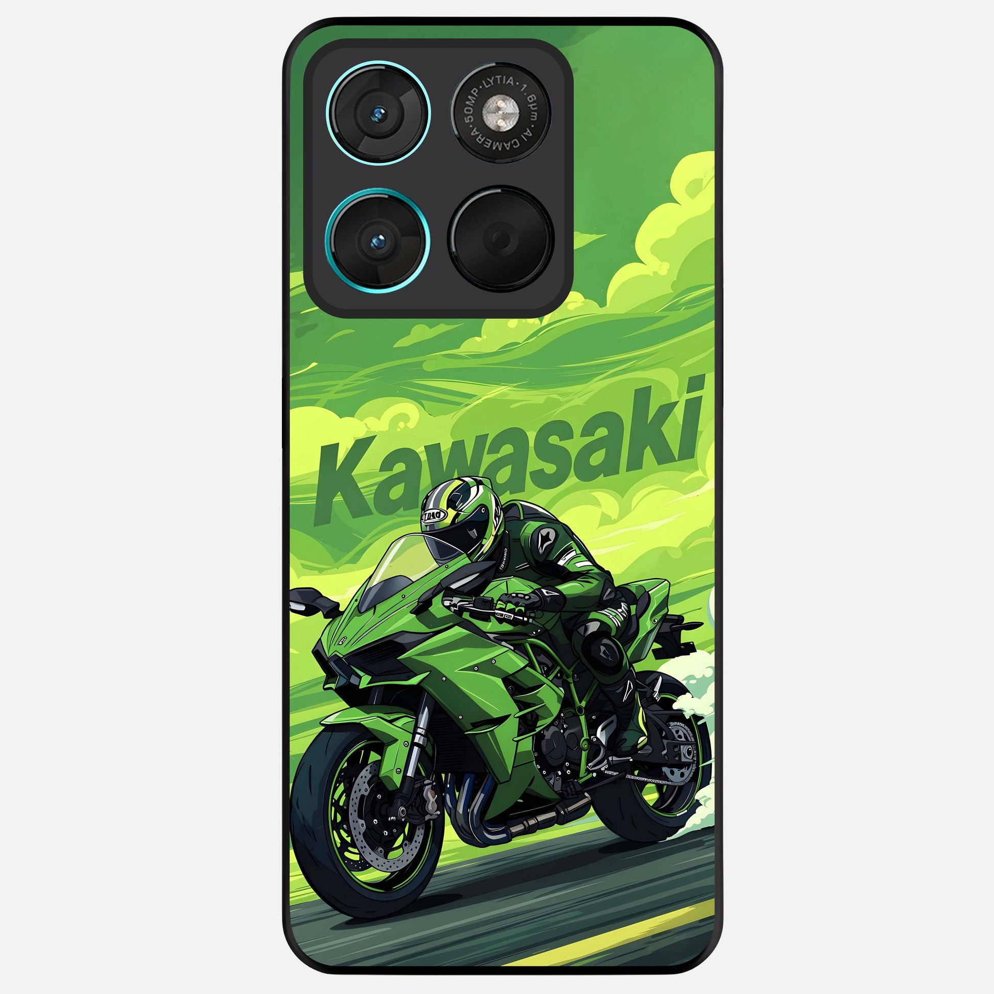  Greenery Sky Glass Case For Moto G57 Power back cover – full design glossy printed glass finish