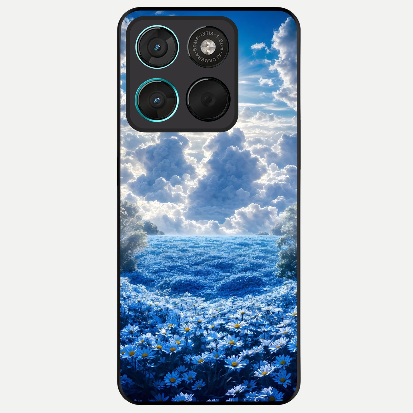  Heavenly Daisy Horizon Glass Case For Moto G57 Power back cover – full design glossy printed glass finish