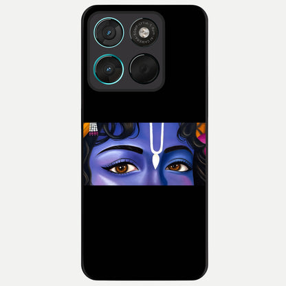  Krishna Eye Glass Case For Moto G57 Power back cover – full design glossy printed glass finish
