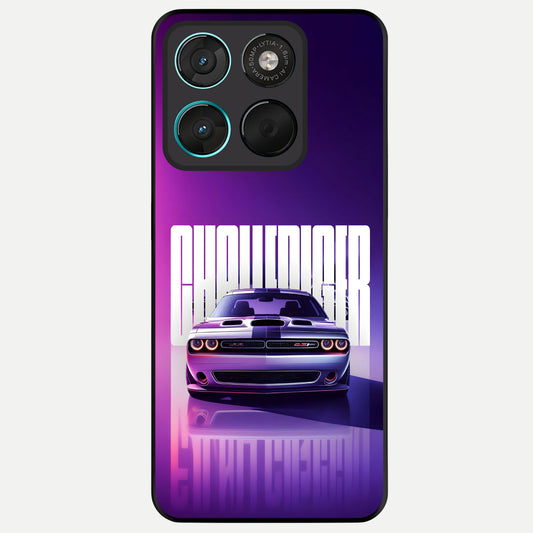  Midnight Muscle Ride Glass Case For Moto G57 Power back cover – full design glossy printed glass finish