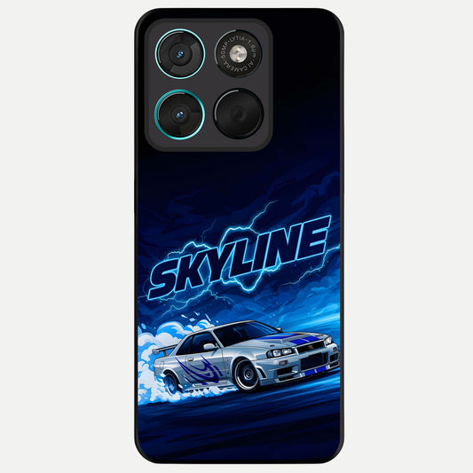  Neon Drift Beast Glass Case For Moto G57 Power back cover – full design glossy printed glass finish
