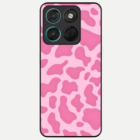  Pinkish Scenery Glass Case For Moto G57 Power back cover – full design glossy printed glass finish