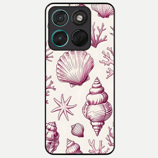  Pink Power Sparks Glass Case For Moto G57 Power back cover – full design glossy printed glass finish