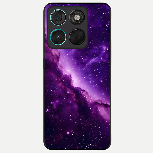  Purple Shade Sky Glass Case For Moto G57 Power back cover – full design glossy printed glass finish