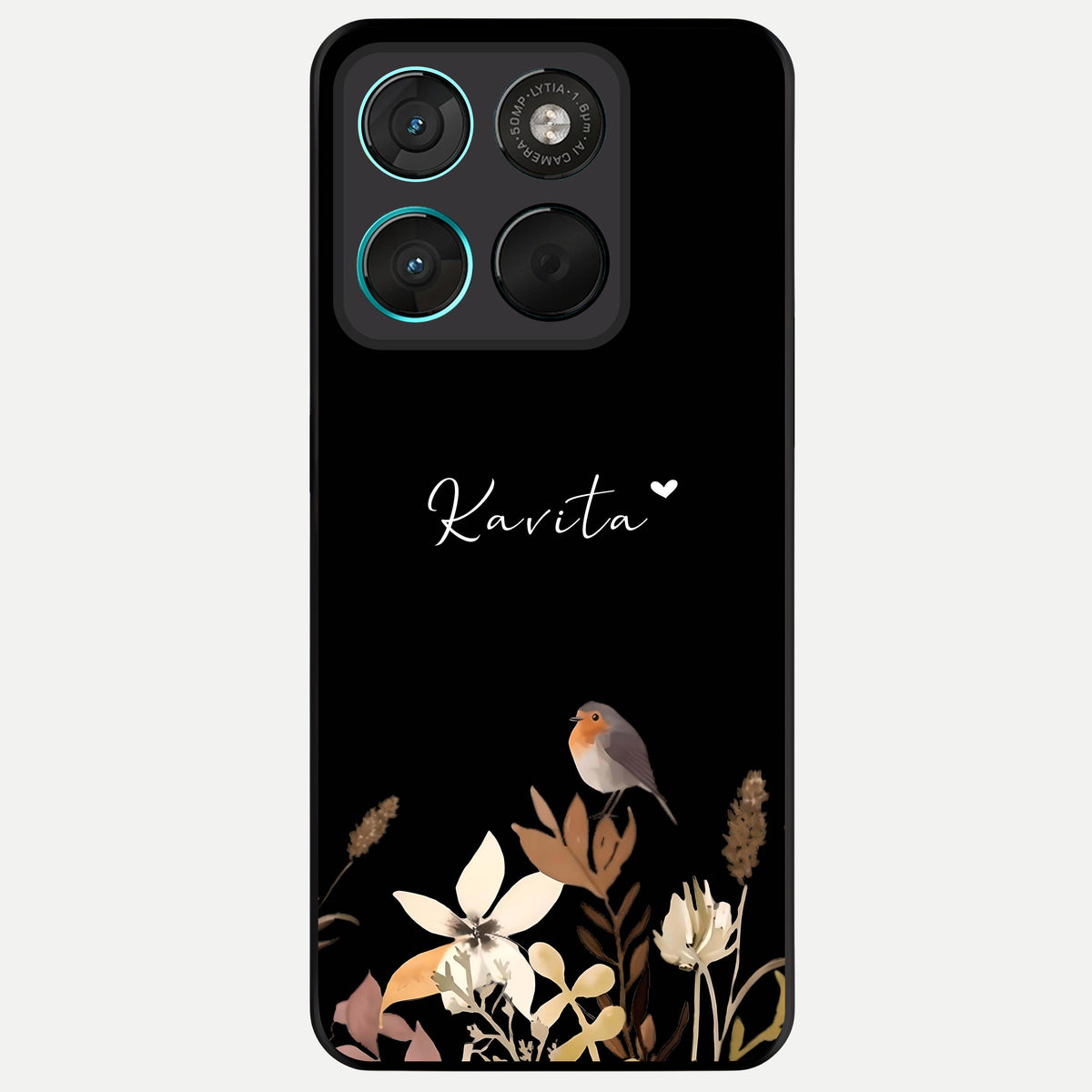  Quiet Garden Tune Custom Name Glass Case For Moto G57 Power back cover – full design glossy printed glass finish