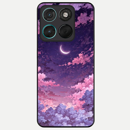  Sky Drift Clouds Glass Case For Moto G57 Power back cover – full design glossy printed glass finish