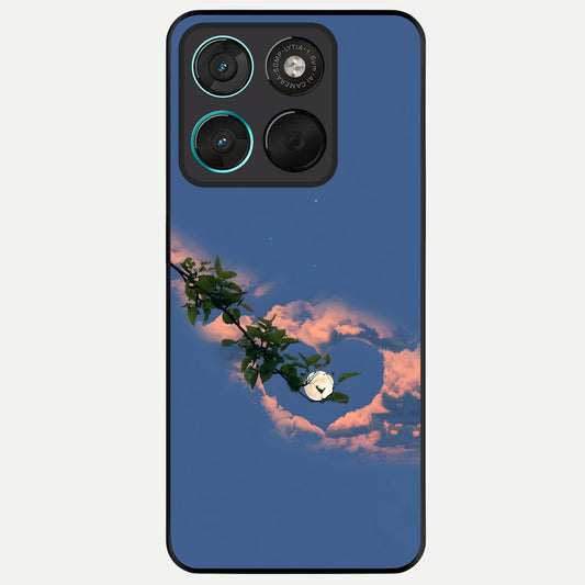  Sky Under Tree Glass Case For Moto G57 Power back cover – full design glossy printed glass finish