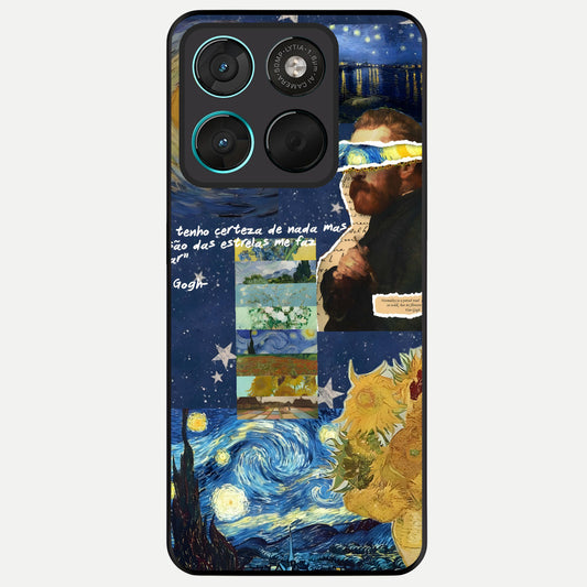  Starry Dream Vision Glass Case For Moto G57 Power back cover – full design glossy printed glass finish