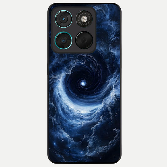  Stunning Galaxy Glass Case For Moto G57 Power back cover – full design glossy printed glass finish