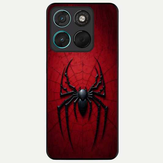  Superhero Web Emblem Glass Case For Moto G57 Power back cover – full design glossy printed glass finish