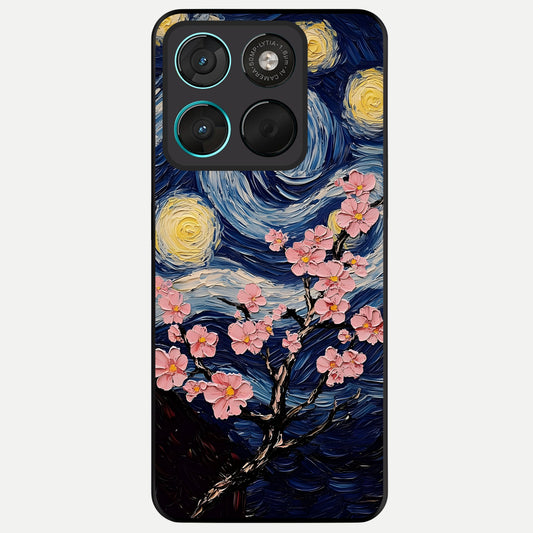  Van Gogh Scenery Glass Case For Moto G57 Power back cover – full design glossy printed glass finish
