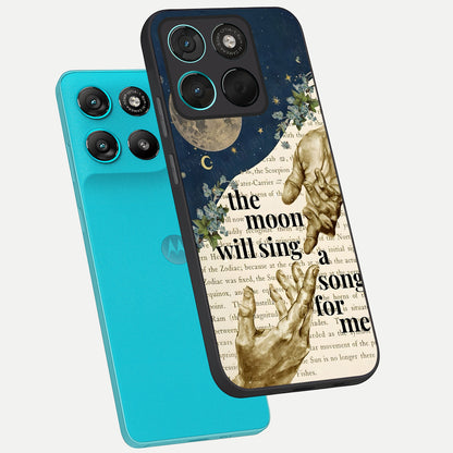  Aesthetic Divine phone case For Moto G57 Power showing premium glass back cover with detailed artwork