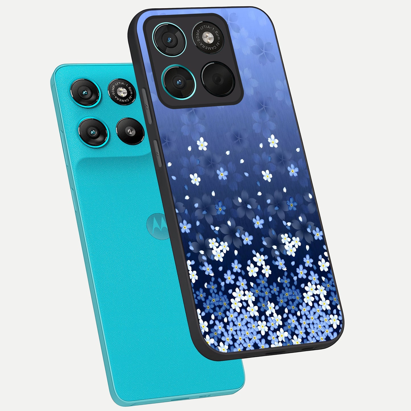  Blue Starry phone case For Moto G57 Power showing premium glass back cover with detailed artwork