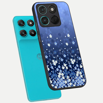  Blue Starry phone case For Moto G57 Power showing premium glass back cover with detailed artwork