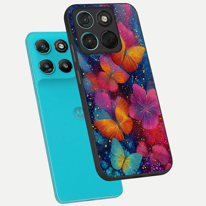  Butterfly Dream Mist phone case For Moto G57 Power showing premium glass back cover with detailed artwork