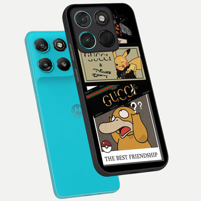  Cartoon Brand Play Mashup phone case For Moto G57 Power showing premium glass back cover with detailed artwork