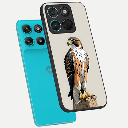 Clever Eagle phone case For Moto G57 Power showing premium glass back cover with detailed artwork