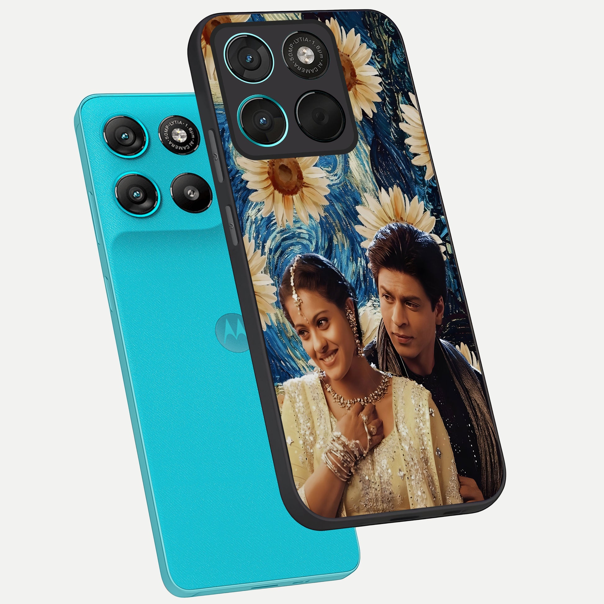  Eternal Love Story phone case For Moto G57 Power showing premium glass back cover with detailed artwork