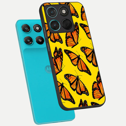 Golden Wing Flight phone case For Moto G57 Power showing premium glass back cover with detailed artwork