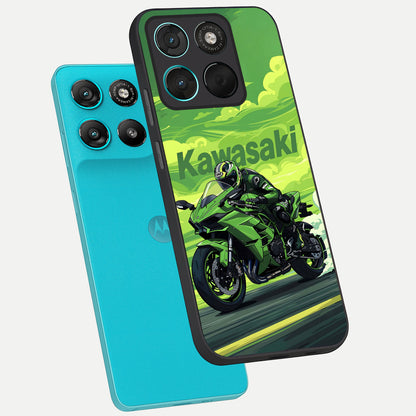  Greenery Sky phone case For Moto G57 Power showing premium glass back cover with detailed artwork