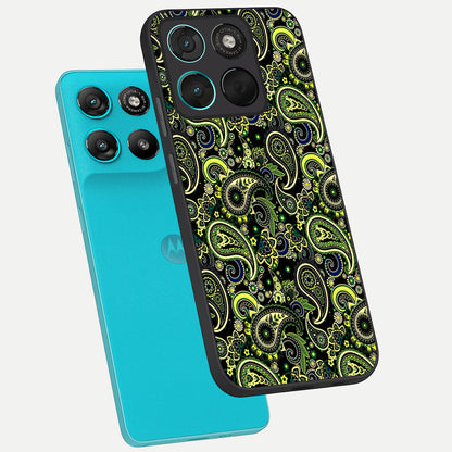 Green Lemon phone case For Moto G57 Power showing premium glass back cover with detailed artwork