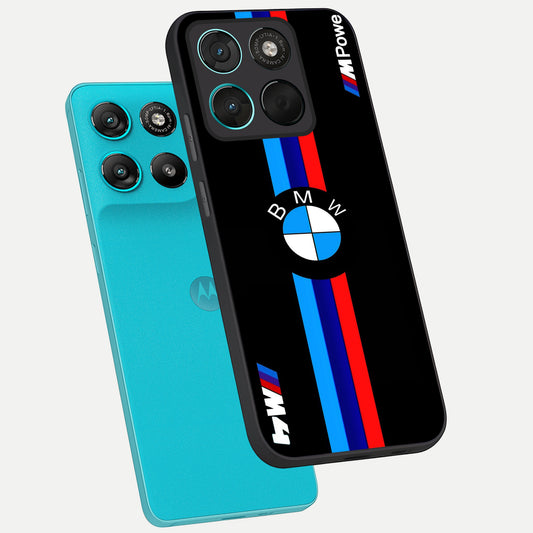  Turbo BMW Beast phone case For Moto G57 Power showing premium glass back cover with detailed artwork