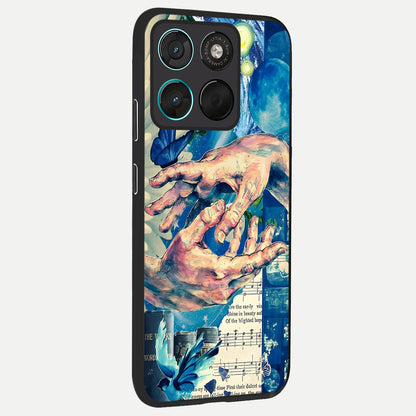  Aesthetic Divider back cover For Moto G57 Power slim fit glass case with vibrant aesthetic design
