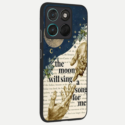 Aesthetic Divine back cover For Moto G57 Power slim fit glass case with vibrant aesthetic design