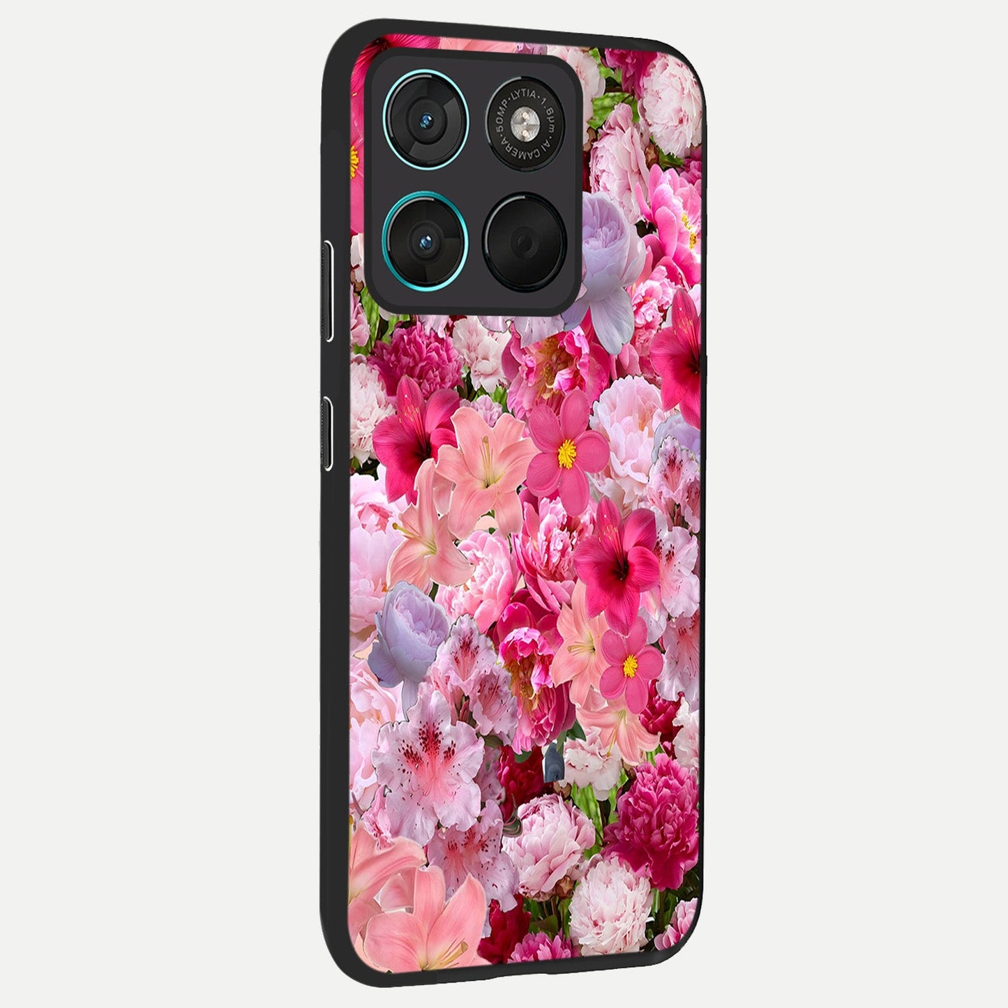  Bloom Crush Fantasy back cover For Moto G57 Power slim fit glass case with vibrant aesthetic design