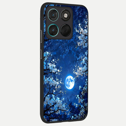  Blossom Moonlight Sky back cover For Moto G57 Power slim fit glass case with vibrant aesthetic design