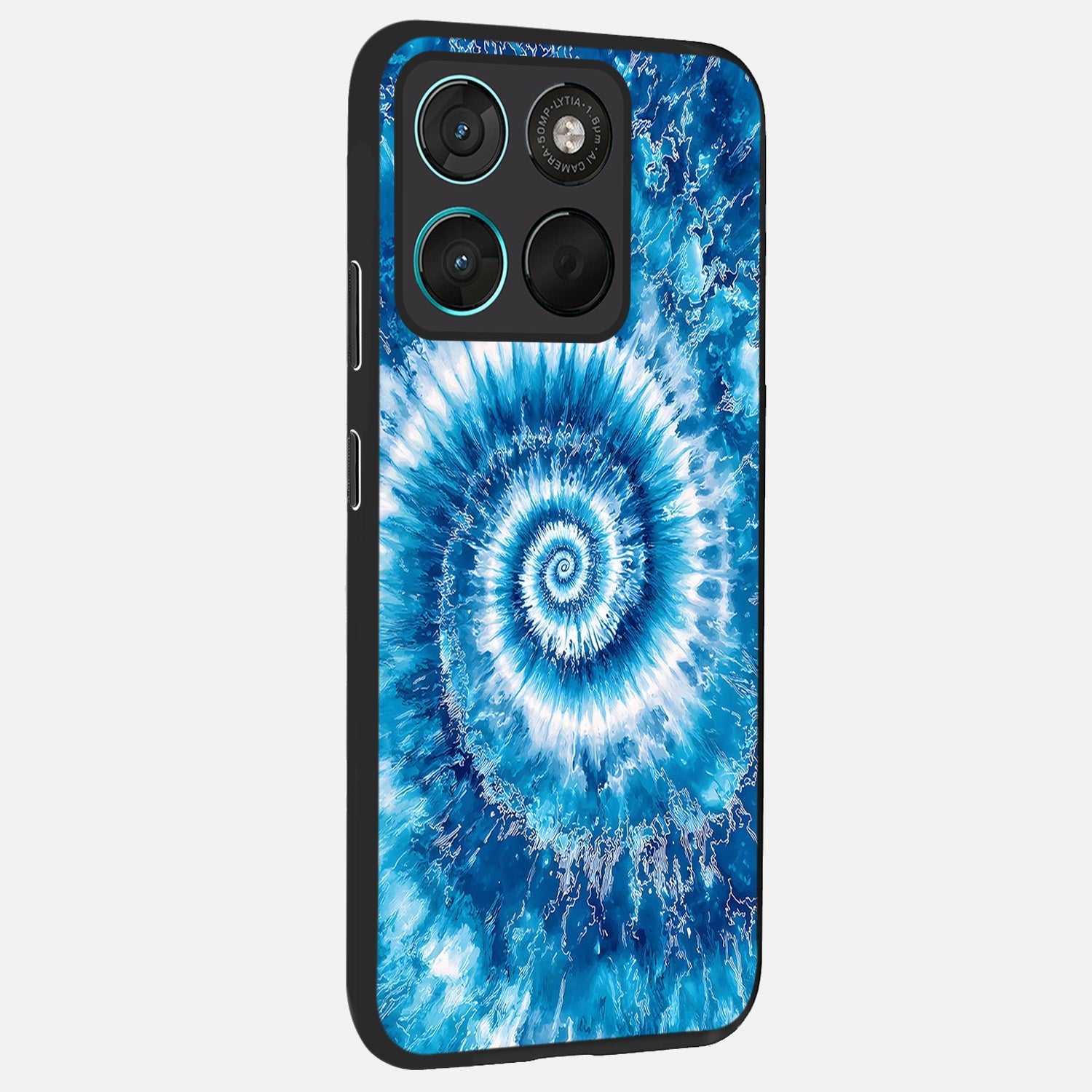  Blue Galaxy Wave back cover For Moto G57 Power slim fit glass case with vibrant aesthetic design