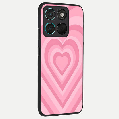  Blush Heart Waves back cover For Moto G57 Power slim fit glass case with vibrant aesthetic design