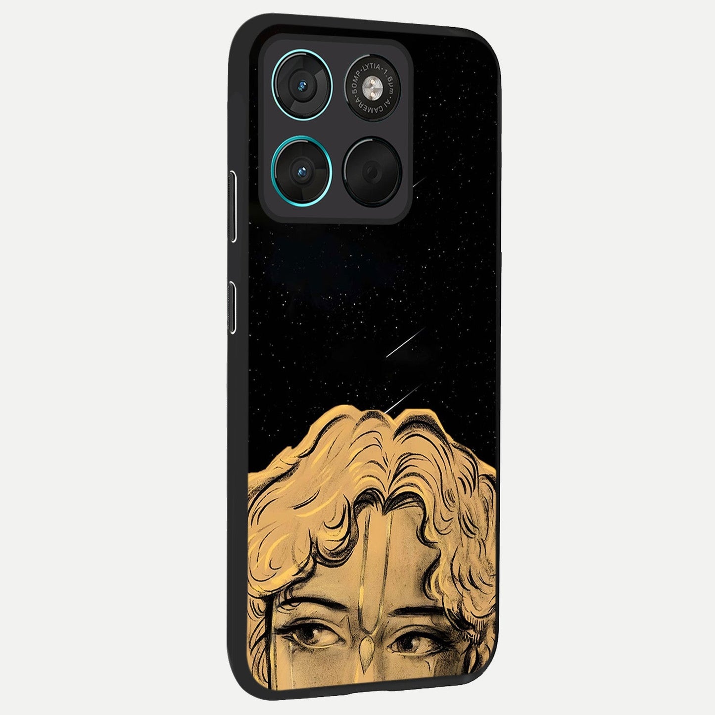  Celestial Gods Plan back cover For Moto G57 Power slim fit glass case with vibrant aesthetic design