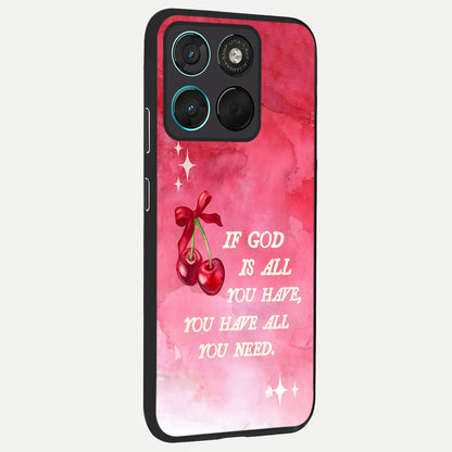  Cherry Quote back cover For Moto G57 Power slim fit glass case with vibrant aesthetic design