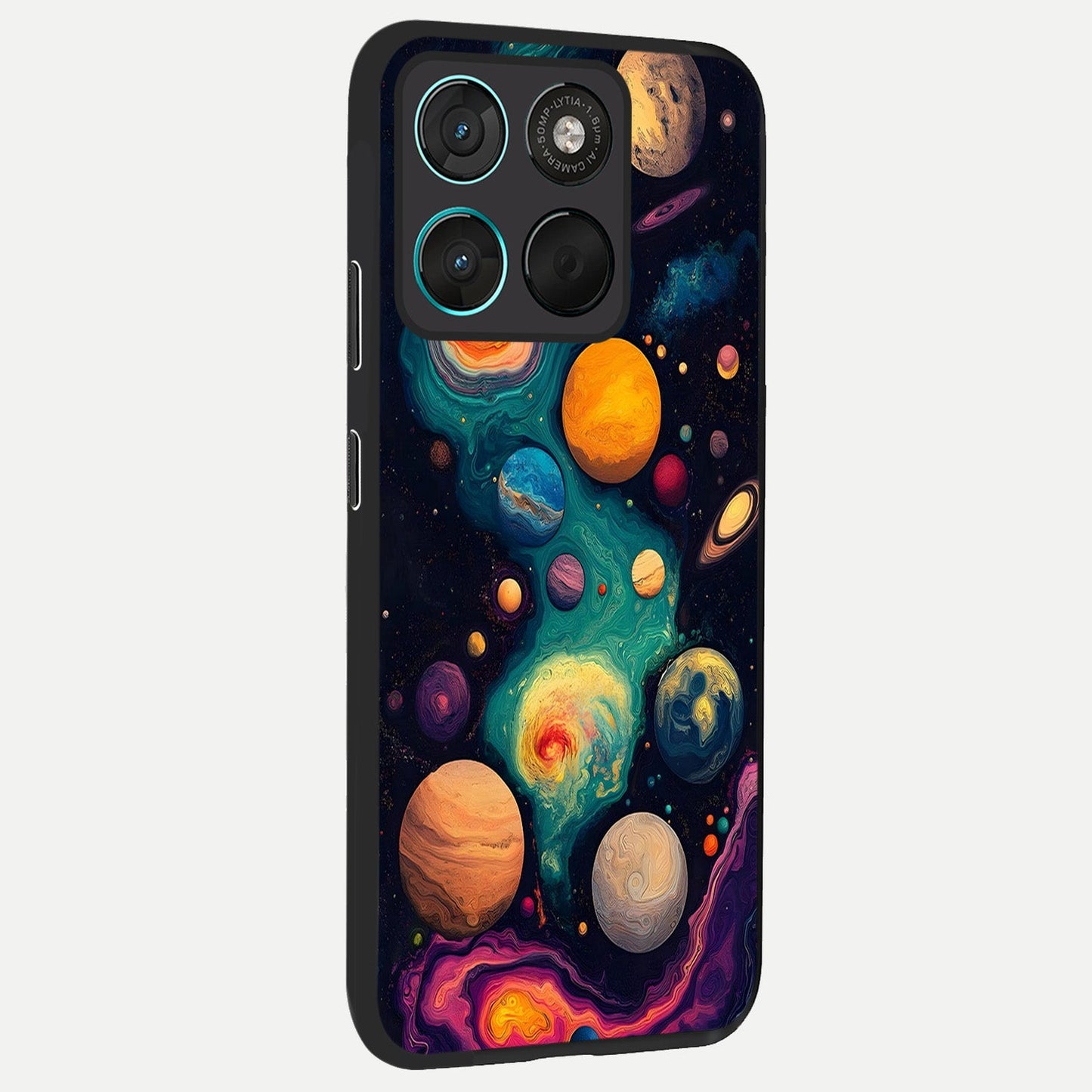  Cosmic Planet Journey back cover For Moto G57 Power slim fit glass case with vibrant aesthetic design