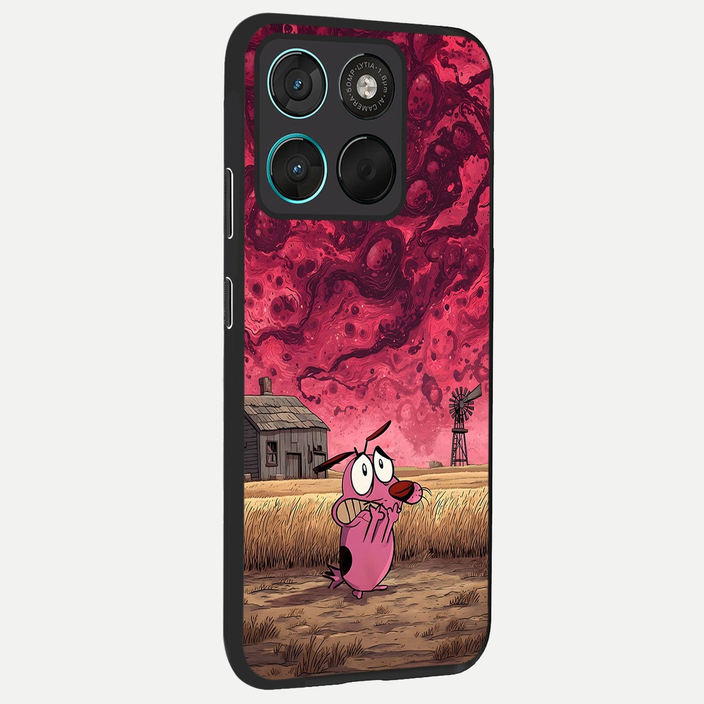  Courage Under Sky back cover For Moto G57 Power slim fit glass case with vibrant aesthetic design