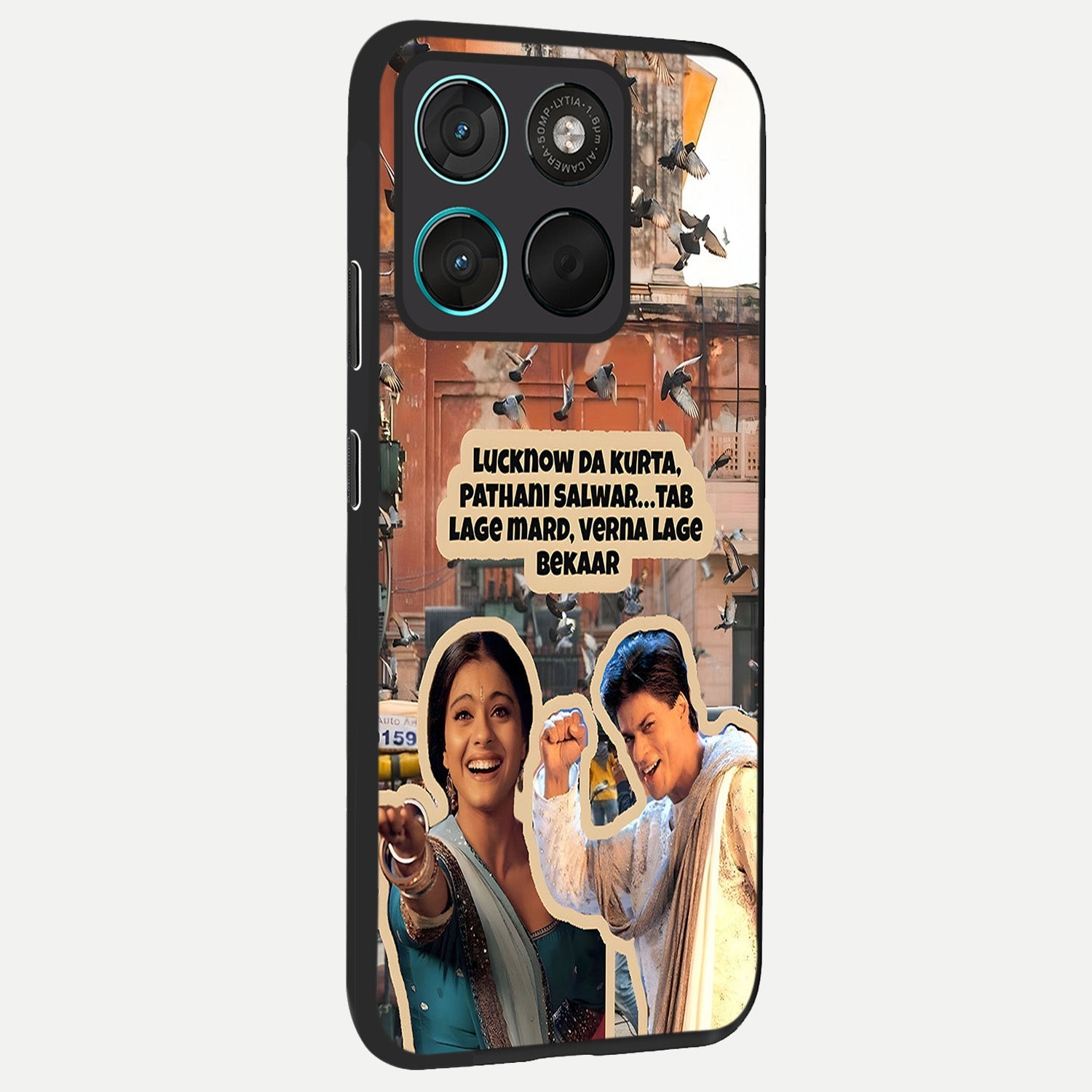  Desi Retro Vibes back cover For Moto G57 Power slim fit glass case with vibrant aesthetic design