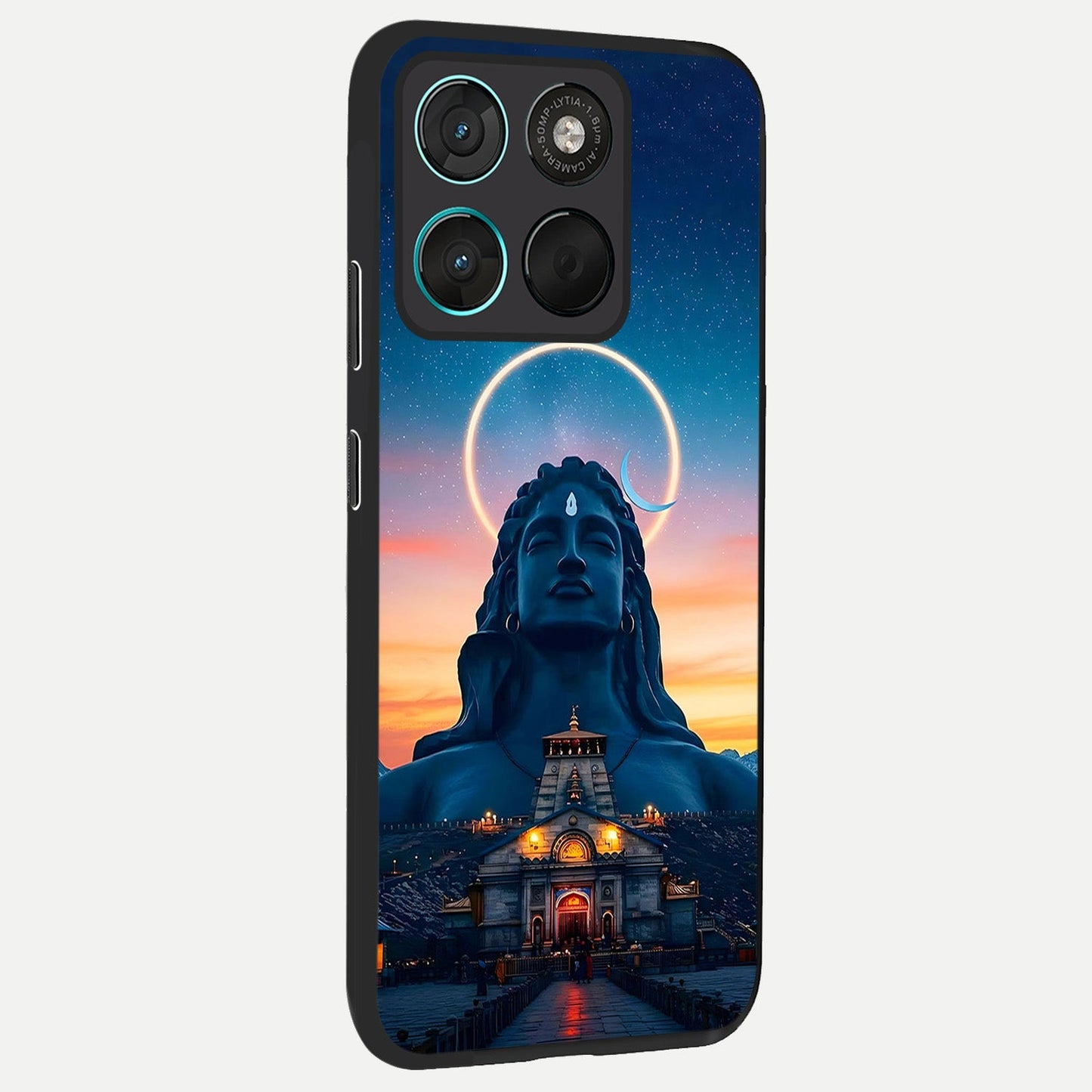  Eternal Shiva Aura back cover For Moto G57 Power slim fit glass case with vibrant aesthetic design