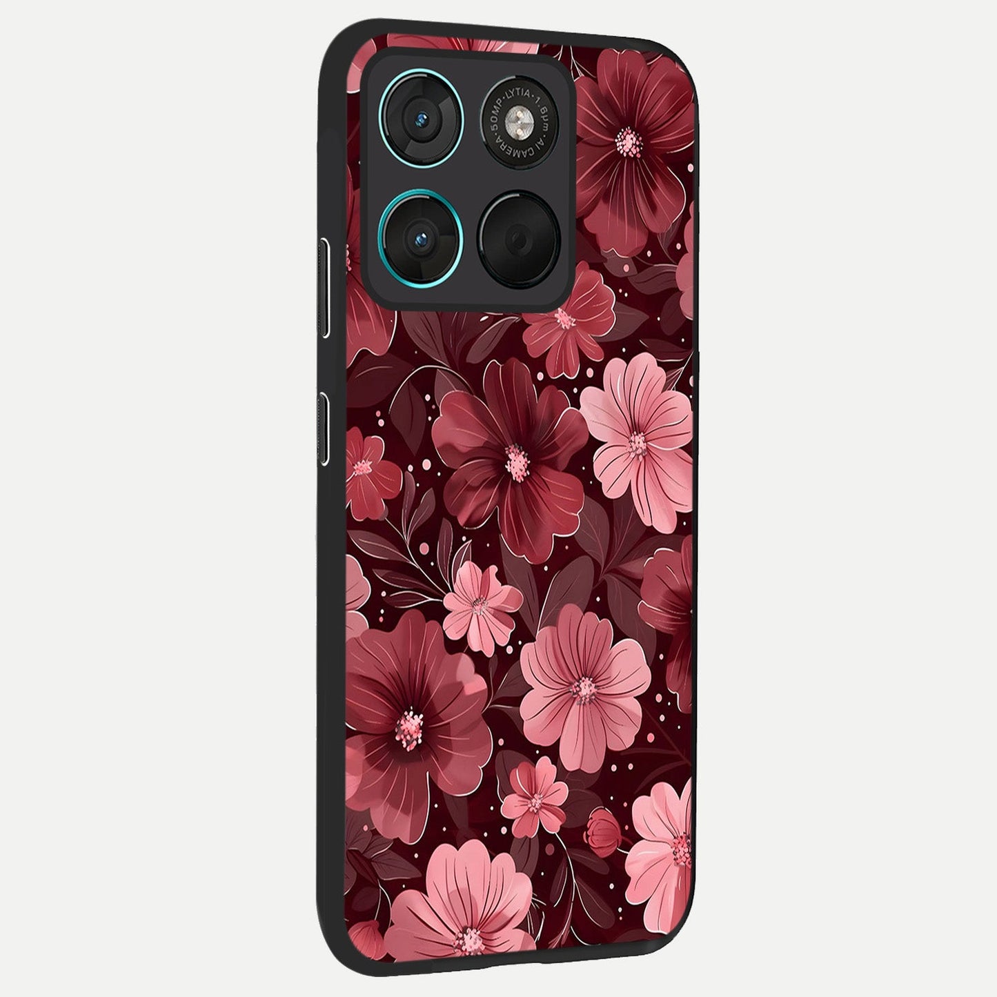  Flower Blush Bloom back cover For Moto G57 Power slim fit glass case with vibrant aesthetic design