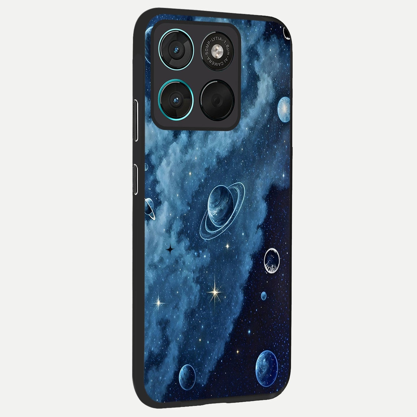  Galaxy Dream Space back cover For Moto G57 Power slim fit glass case with vibrant aesthetic design