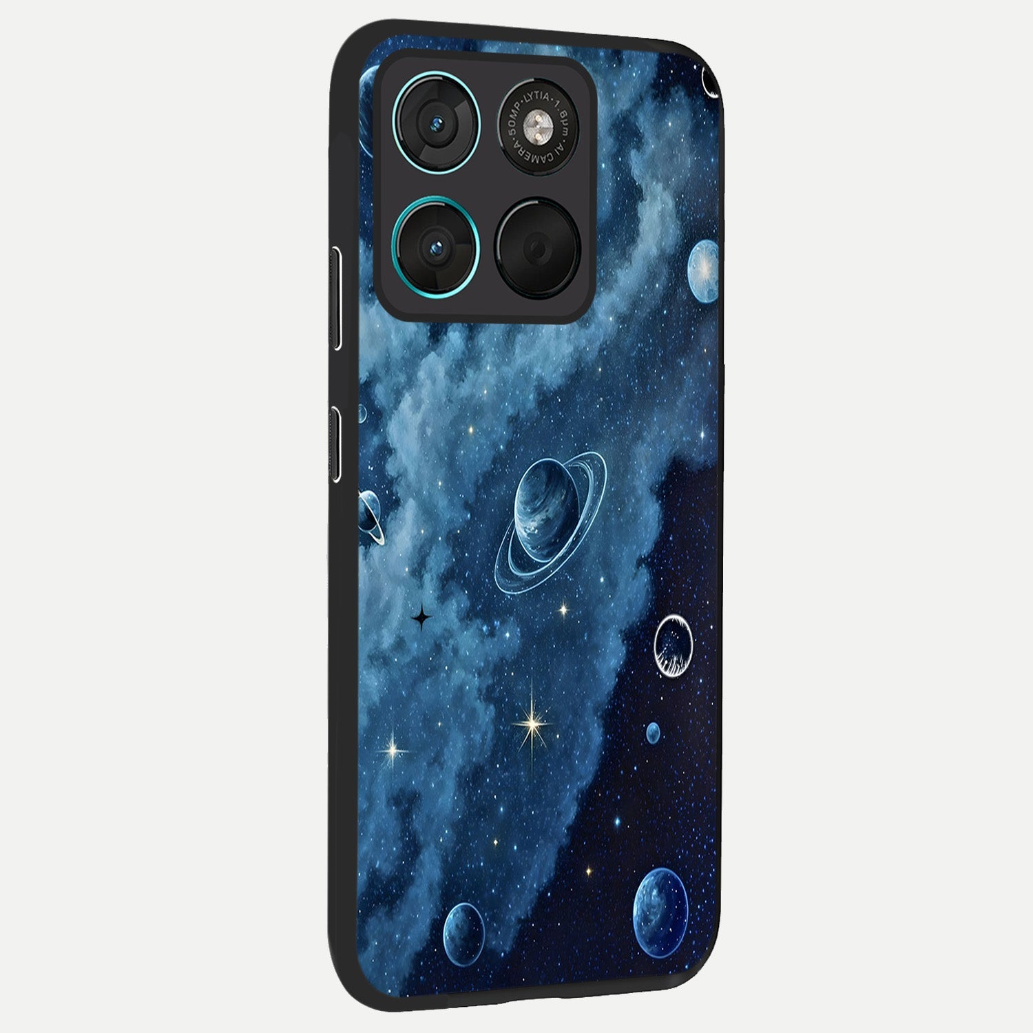  Galaxy Dream Space back cover For Moto G57 Power slim fit glass case with vibrant aesthetic design